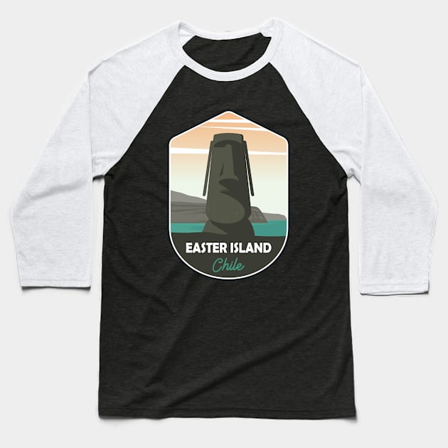 Easter island Baseball T-Shirt by Mark Studio